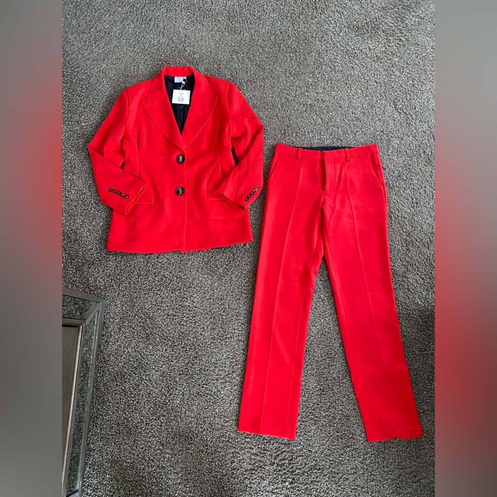 Sundarbay x Charlotte Emily Sanders red suit set